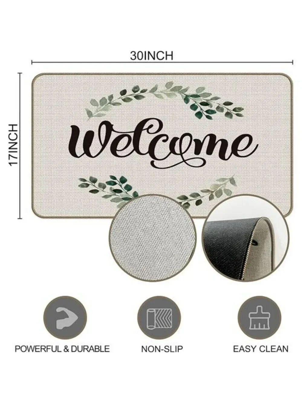 Camper Decor Set Door Mat 30x17 with 2 Pillow Covers 18x18 RV Adventure Begin